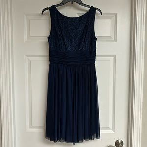Girls Size 8 Formal Dress Navy